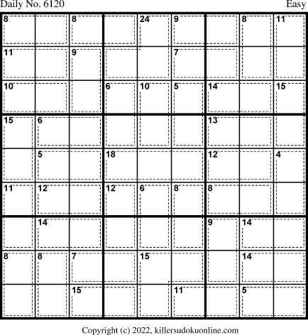 Killer Sudoku for 9/20/2022