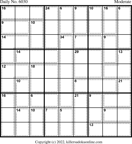 Killer Sudoku for 6/22/2022
