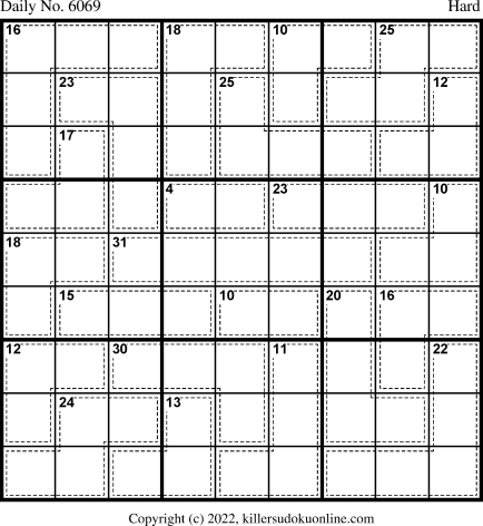 Killer Sudoku for 7/31/2022