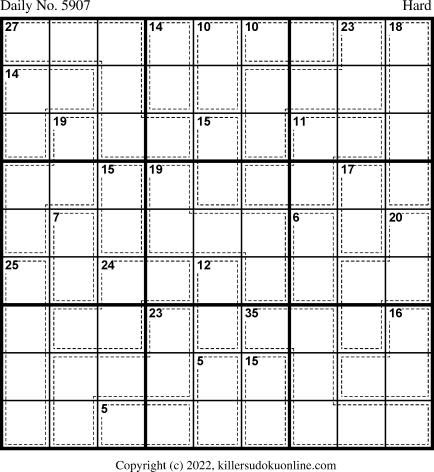 Killer Sudoku for 2/19/2022