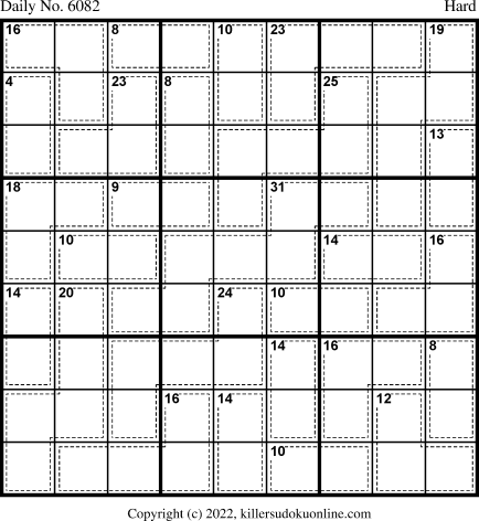 Killer Sudoku for 8/13/2022