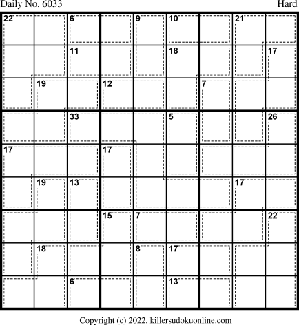 Killer Sudoku for 6/25/2022