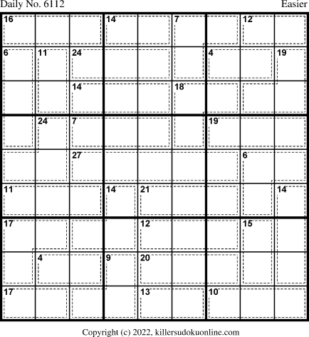 Killer Sudoku for 9/12/2022