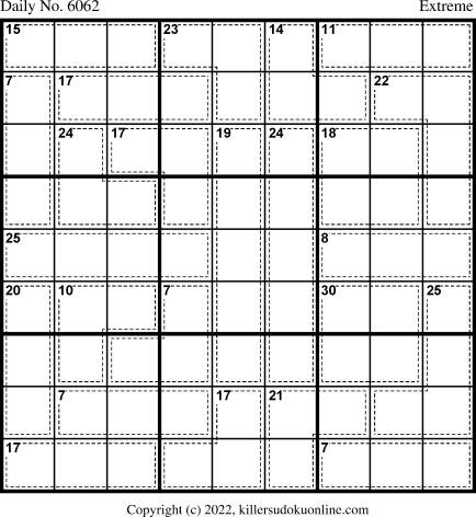 Killer Sudoku for 7/24/2022