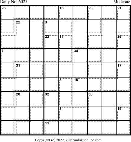 Killer Sudoku for 6/17/2022