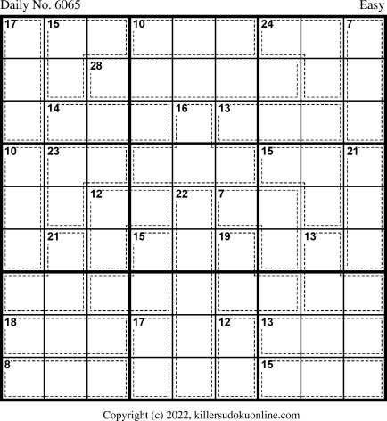 Killer Sudoku for 7/27/2022