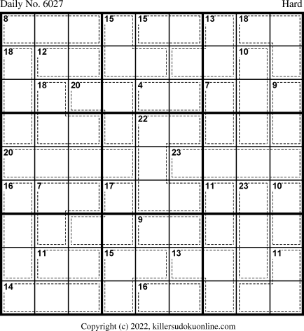 Killer Sudoku for 6/19/2022