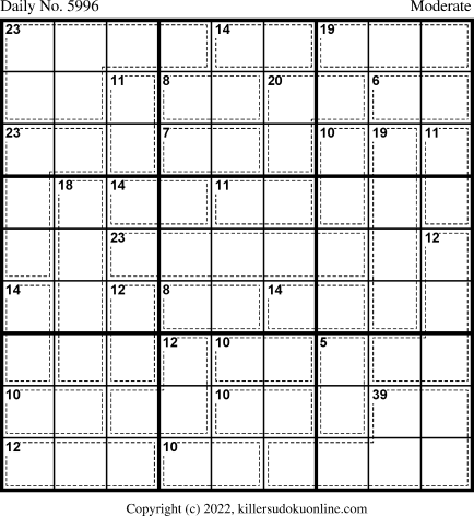 Killer Sudoku for 5/19/2022