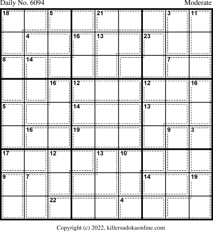 Killer Sudoku for 8/25/2022