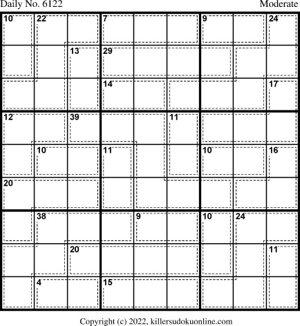 Killer Sudoku for 9/22/2022