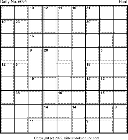 Killer Sudoku for 8/26/2022