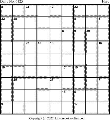Killer Sudoku for 9/25/2022
