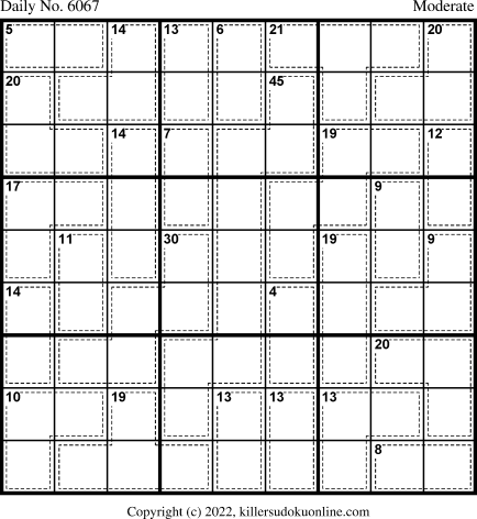 Killer Sudoku for 7/29/2022