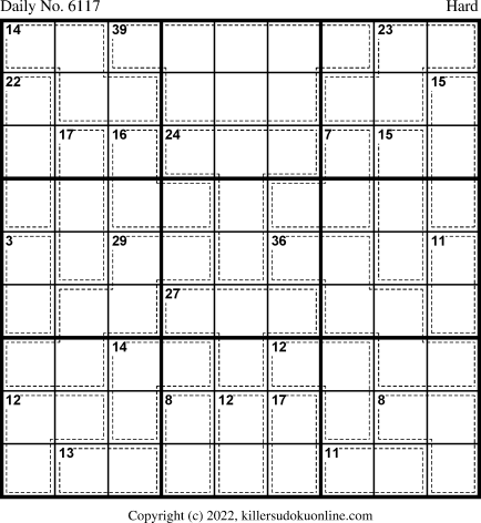 Killer Sudoku for 9/17/2022