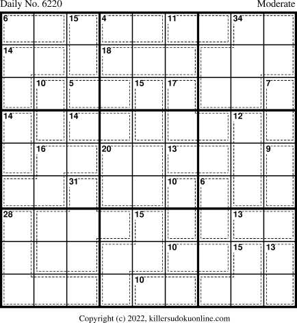 Killer Sudoku for 12/29/2022