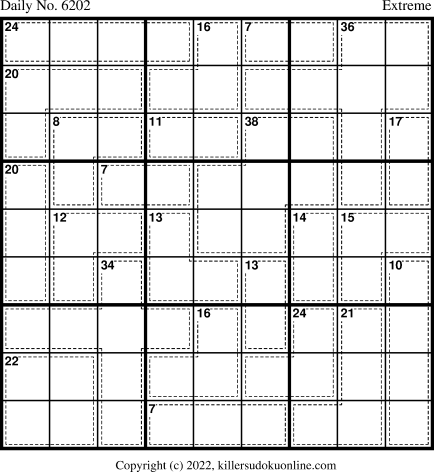 Killer Sudoku for 12/11/2022