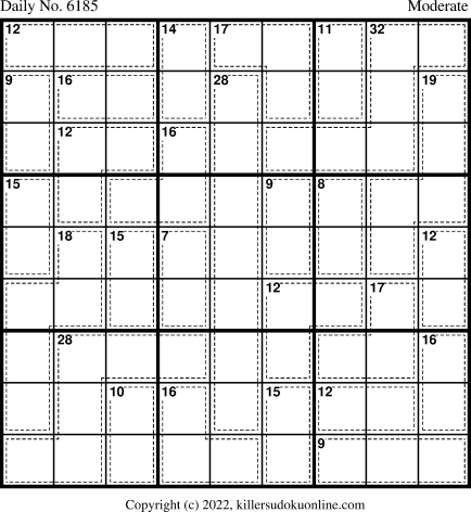 Killer Sudoku for 11/24/2022