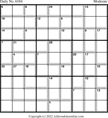 Killer Sudoku for 11/23/2022