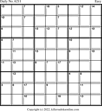 Killer Sudoku for 12/20/2022