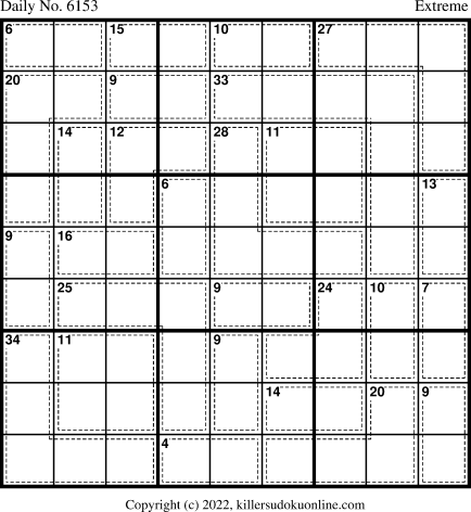 Killer Sudoku for 10/23/2022