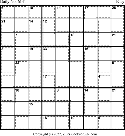 Killer Sudoku for 10/11/2022