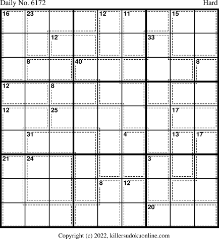 Killer Sudoku for 11/11/2022