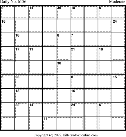 Killer Sudoku for 10/26/2022