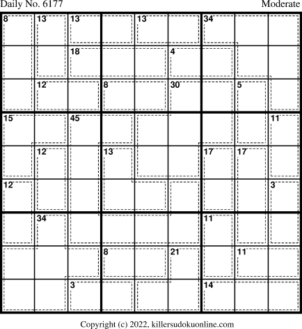 Killer Sudoku for 11/16/2022