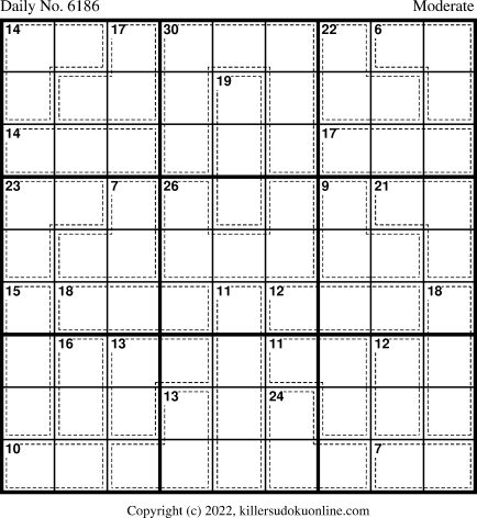 Killer Sudoku for 11/25/2022