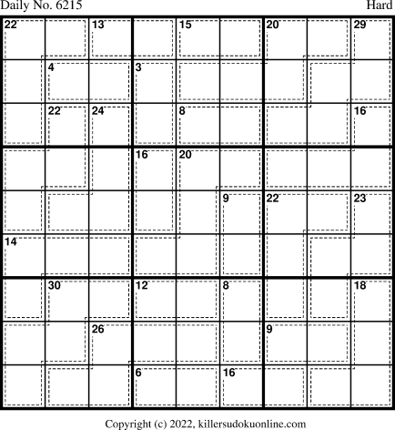 Killer Sudoku for 12/24/2022