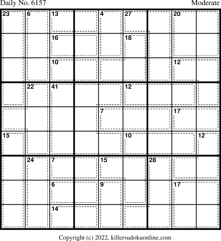 Killer Sudoku for 10/27/2022