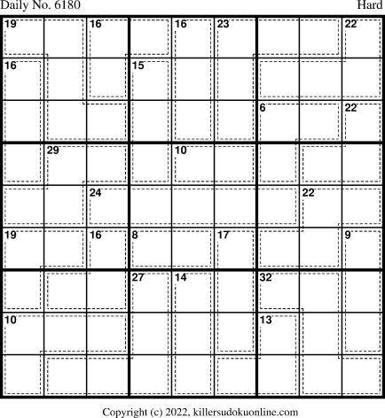 Killer Sudoku for 11/19/2022