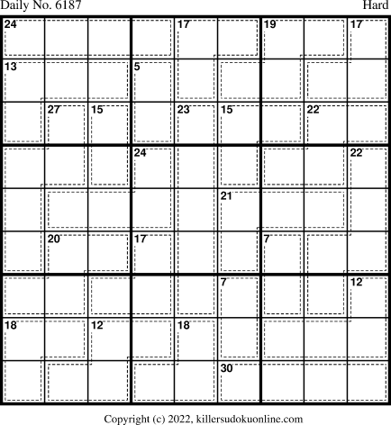 Killer Sudoku for 11/26/2022