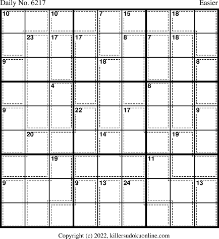 Killer Sudoku for 12/26/2022