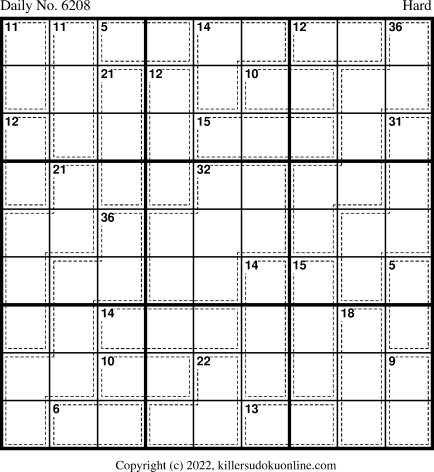 Killer Sudoku for 12/17/2022