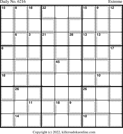 Killer Sudoku for 12/25/2022