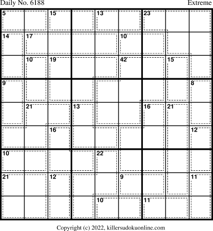 Killer Sudoku for 11/27/2022