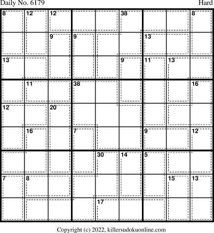 Killer Sudoku for 11/18/2022