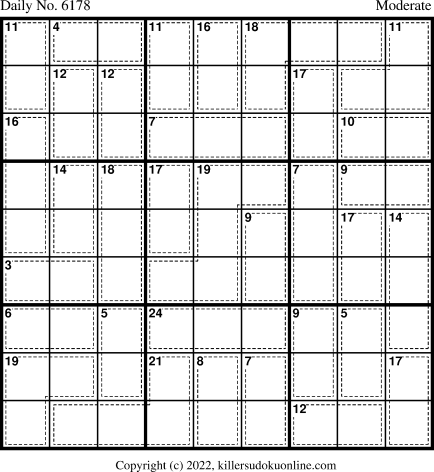 Killer Sudoku for 11/17/2022