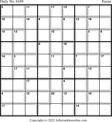 Killer Sudoku for 11/28/2022