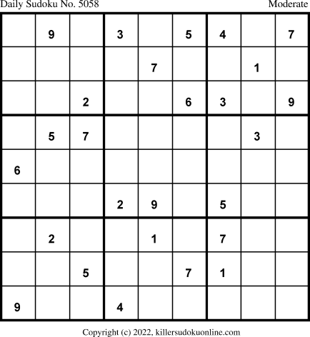 Killer Sudoku for 1/7/2022
