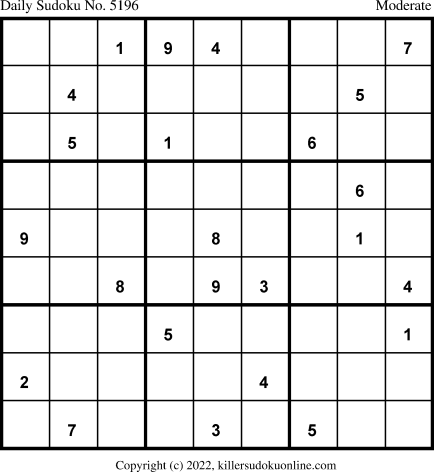 Killer Sudoku for 5/25/2022