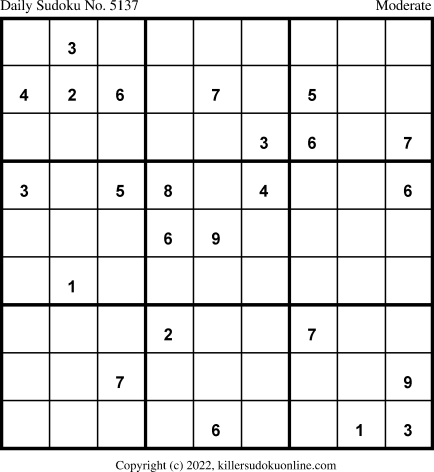 Killer Sudoku for 3/27/2022