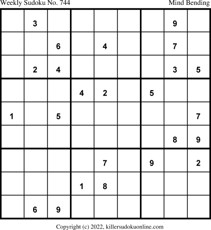 Killer Sudoku for 6/6/2022