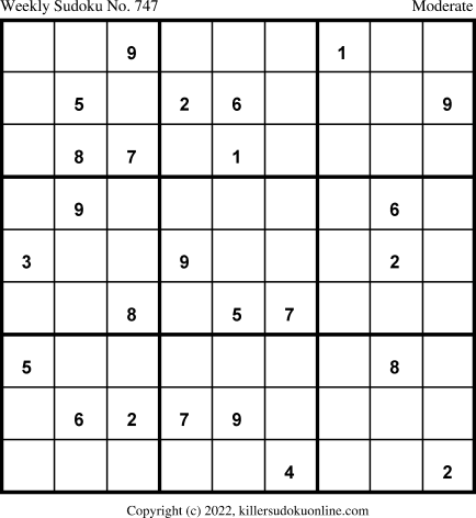 Killer Sudoku for 6/27/2022