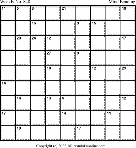Killer Sudoku for 4/4/2022