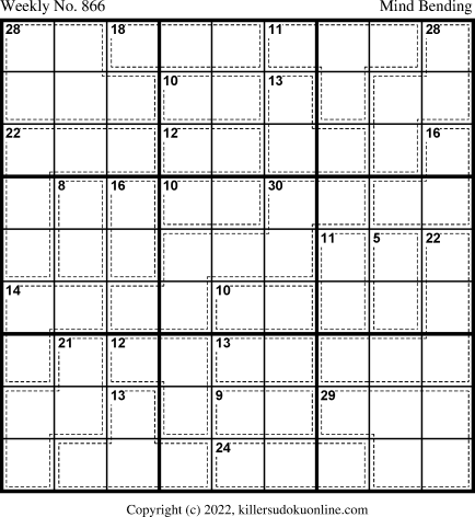 Killer Sudoku for the week starting 8/8/2022