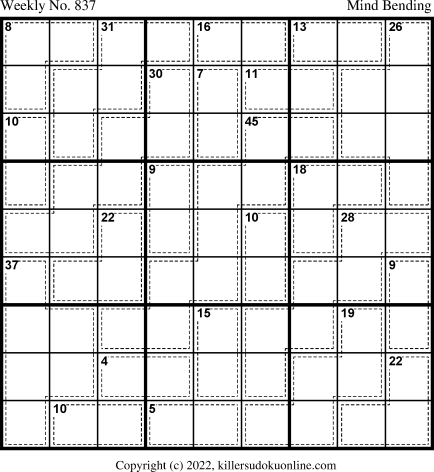 Killer Sudoku for the week starting 1/17/2022