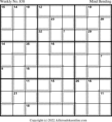 Killer Sudoku for the week starting 1/24/2022