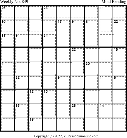 Killer Sudoku for 4/11/2022